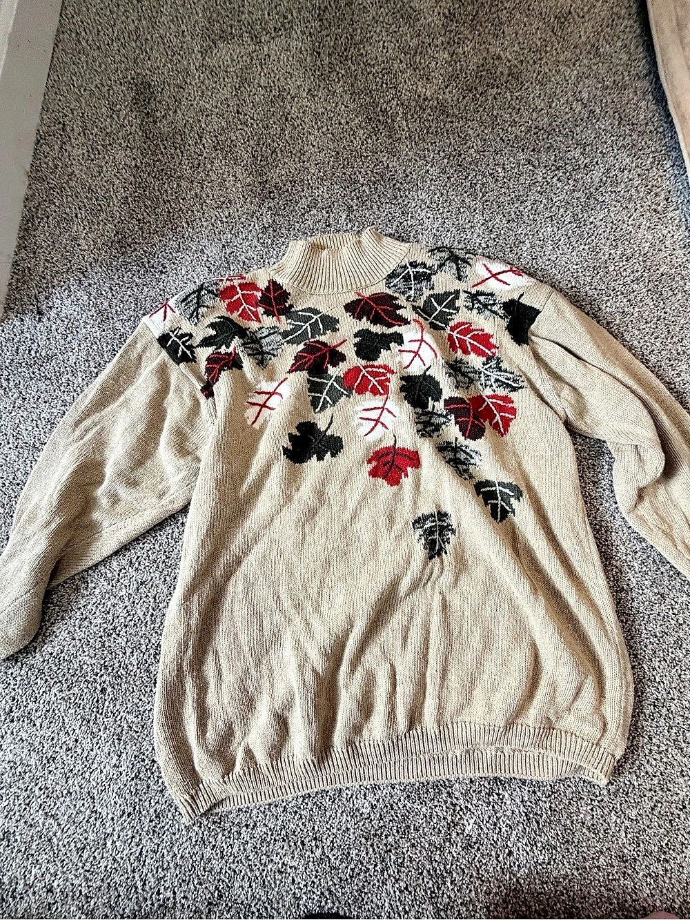 Vintage Fall Leaf Sweater